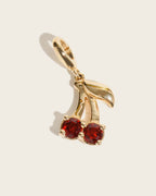 Natural Garnet Cherry Charm
