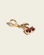 Natural Garnet Cherry Charm