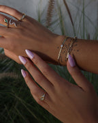 Lab Diamond Bezel Set Curb Bracelet