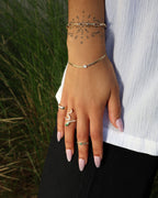 Emerald Bezel Curb Chain Ring